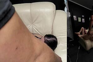 He bangs his flexible ex-wife and gets sucked after her shift