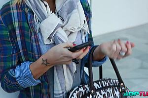 Fucking beautiful young French girl from university campus with blowjob and ass