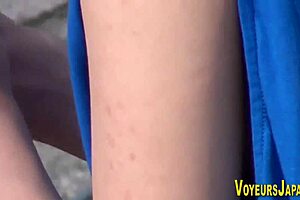 Asian Babes' Side Boobs Peeped By Voyeur Outdoors