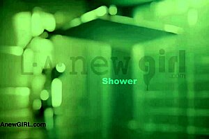 Stunning Brunette Model Takes Shower