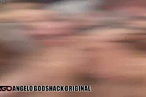 Shemale Sabrina de Castro passionately screwed by her man in assfucking with bareback tattooed latina crossdressing stockings!