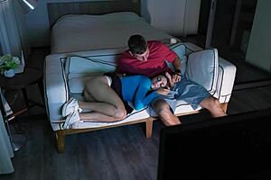 A Steamy Movie Night With My Tinder Date Turns Into Passionate Moaning And Deepthroat Action