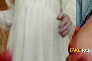 Hey, wanna see these girls fuck a statue with a hard dick strapon?