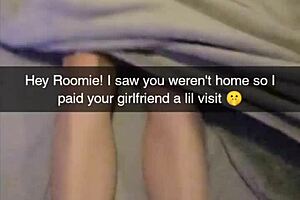 No, don’t cum in me! Roommate’s cheating girlfriend bred raw on Snapchat!