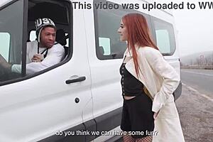 little chloe gets face fucked in rough 6on1 interracial gangbang