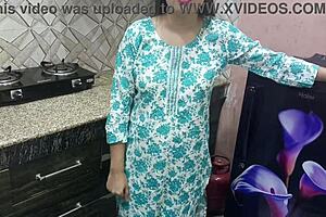 Indian Stepmom Drills Stepson Hard In Kitchen - Wow!