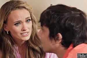 the big tits stepmom promises to fuck her stepson once he lands a job