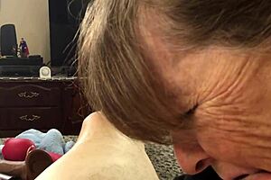 Damn! Angelic Granny Elegance Sucks Cock in Pure Style!