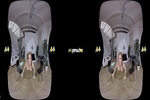 Chrissy Fox Explores Virtual Reality With Blonde European Charm