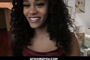 Damn! Quarantined Petite 18+ Black Teen Scarlit Scandal Fucks White Ex to Multiple Orgasms in Lockdown POV!