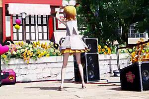 check out kagamine rin dancing naked with shaved ass and boobs 😍