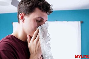 Mylfex - bending over to trick my flexible blonde step mom into anal.