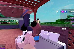 Two bunnies tackle one black bull in wild threesome.