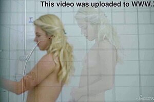 Handheld shower causes valentine's multiple orgasms