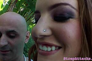 Strapon babe delivers harsh punishment to her lover