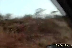 Big tit african milf explores rough outdoor tourist adventures with big natural tits