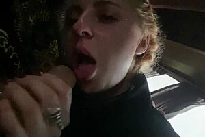 Blonde slut caught without bus ticket forced to suck inspector’s huge cock part 1