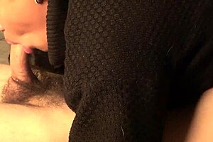 extreme deepthroat gagging finishes in mouth after handjob on hairy veiny cock