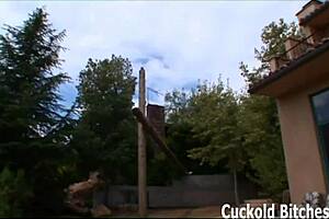 you're going to watch while i get fucked by this old slave in pov cuckold scene