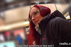 Flawless Czech cutie gets teased in the hypermarket and enjoys POV action.