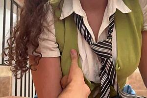 huge tits student fucks teacher for grade