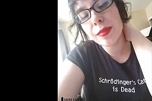 Anal slut takes instructions from mistress in a nonnude session.