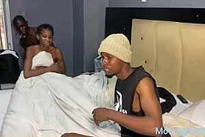 Hey, my petite 18+ housewife squirted with her BBC stepbrother!