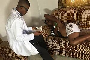 corrupt doctor fucks patient bent over, ass to mouth, squirting