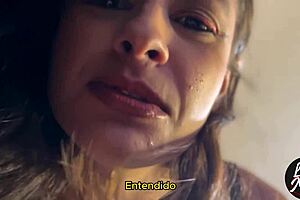 Brazilian femdom treats cuckold like ashtray because she can 😈