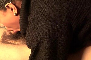 extreme deepthroat gagging finishes in mouth after handjob on hairy veiny cock