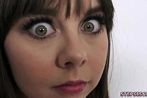 Oiled Teen Babe's First Big Cock With Naughty Family Girl