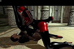 Shemale melanie dominates linda in this 3d skyrim futa porn with latex and hardcore action