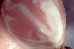 horny british slut plays with herself in shower 🚿