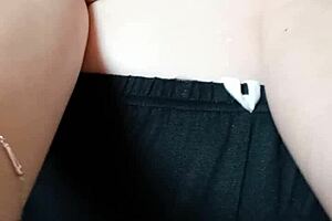 Pregnant Milf Spits on Her Big Tits and Nipples!