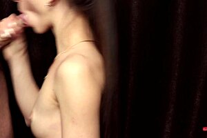 Stepmom masters blowjob skills on her stepson in a sexy homemade brunette scene.