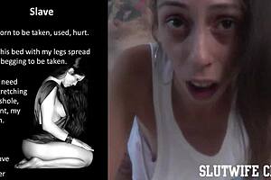 skinny blonde candie cross reads nasty texts while pounded doggystyle in brutal training.