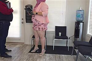 hey, that big booty milf secretary gets fingered and creampied by her black boss after the interview.