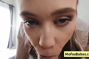 Natural busty teen blonde sucking dick and sliding it wet into her cunt - chloe rose charles dera 😏