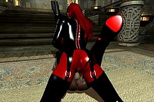 Shemale melanie dominates linda in this 3d skyrim futa porn with latex and hardcore action