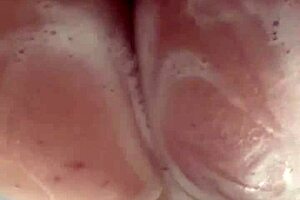 horny british slut plays with herself in shower 🚿