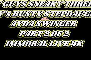 Hey, busty stepdaughter ayda swinger gets double-teamed by dean 😏