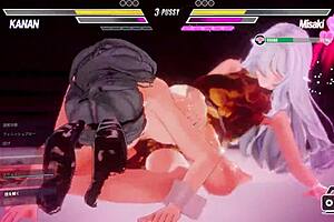 Intense Lesbian Game Battle With Passionate Girl On Girl Action