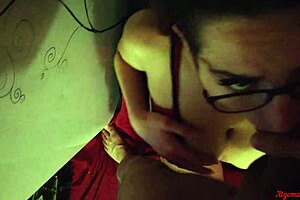 The horny brunette starts with ass licking before intense fucking