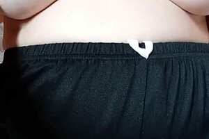 Pregnant Milf Spits on Her Big Tits and Nipples!