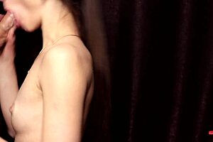 Stepmom masters blowjob skills on her stepson in a sexy homemade brunette scene.