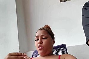 Pregnant Colombian Brunette Drives Me Crazy Wanting Me to Fuck Her Best Friend in Blowjob Session