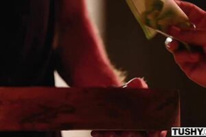 gorgeous april enjoys blowjob missionary double penetration.