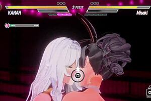 Intense Lesbian Game Battle With Passionate Girl On Girl Action