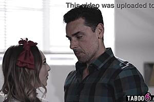 cheerleader teen 18+ lily larimar gets blowjob compliment from older teacher ryan driller