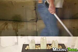 lingerie hottie soaks in cum